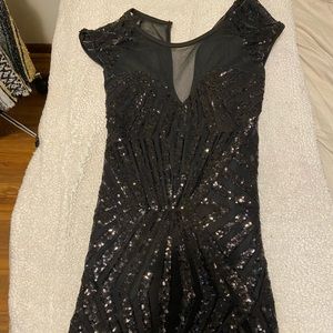 black rhinestone dress